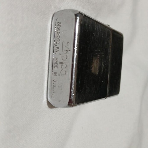 Zippo windproof lighter used, brushed chrome finish, vintage 1992