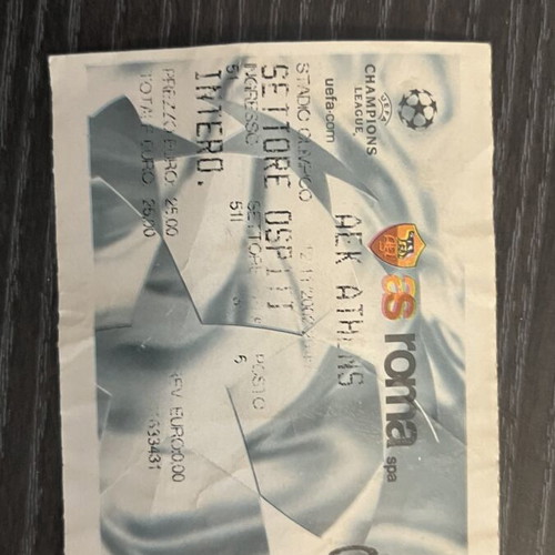 Roma AEK Champions League ticket used