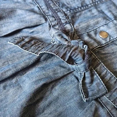 Street One denim dress with straps and belt like new, size S