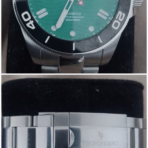Tecnotempo automatic watches like new, set of three, white and green