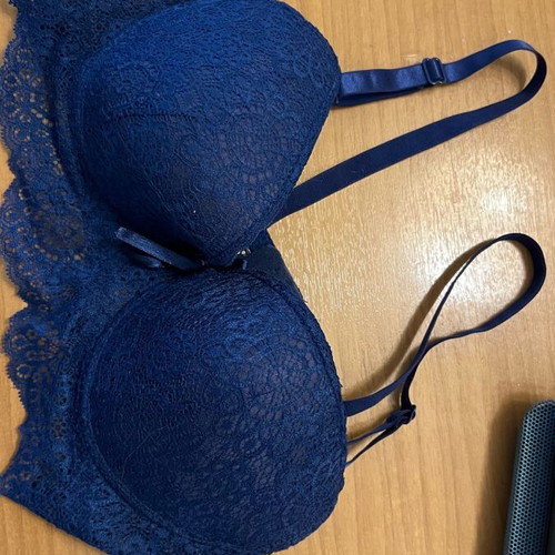 Shein blue padded bra new large