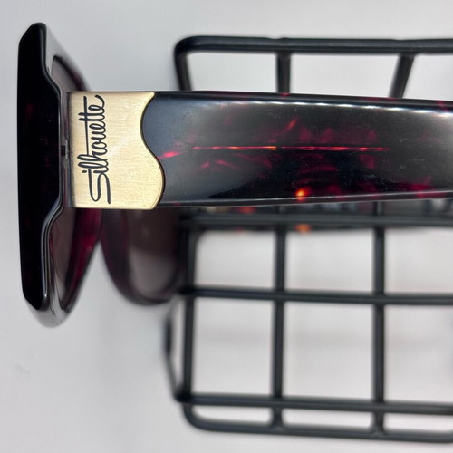 Silhouette sunglasses new, black and red with gold detail