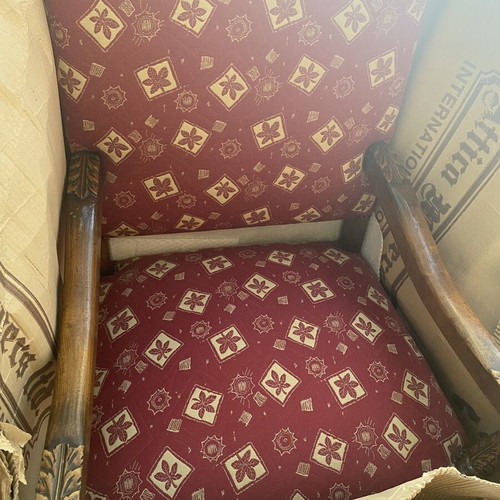 Wooden armchair set of two like new