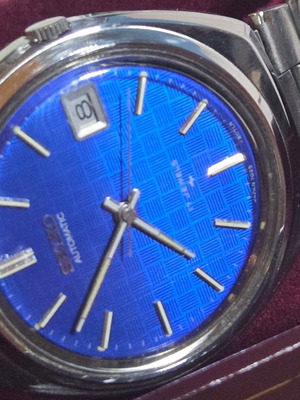 Seiko Automatic 7025-8070 με μπλε textured καντράν σαν καινούργιο