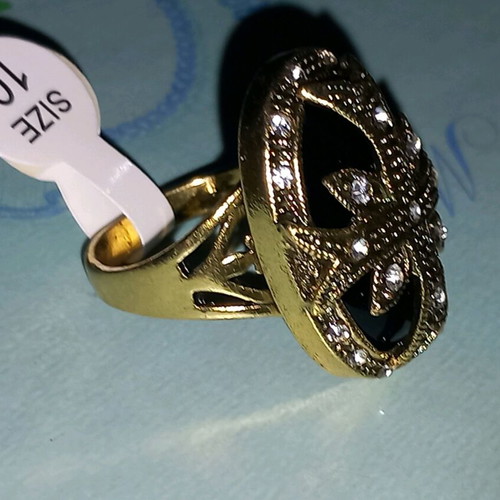 Bronze cross ring new, size 10 for large fingers
