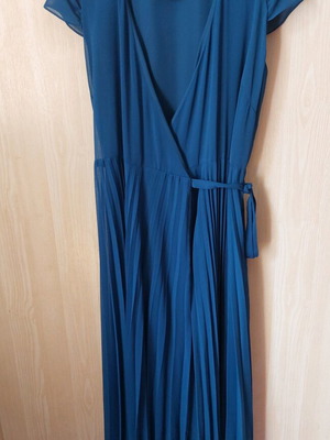Maxi Mango dress new, blue-petrol, size L