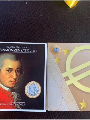 Coin sets Austria and Italy 2003, 2 sealed blister packs