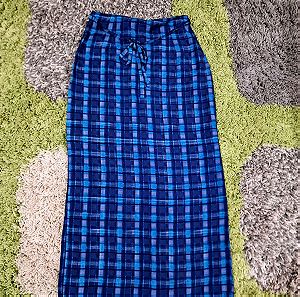 New Look London maxi blue checked skirt! Size M