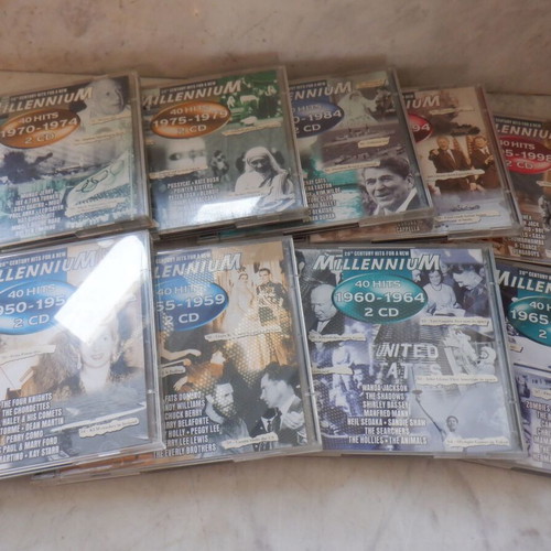 Millennium Hits 1950-1998 double CD pack of 9 used, pop