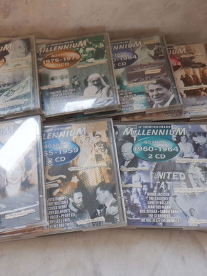 Millennium Hits 1950-1998 double CD pack of 9 used, pop