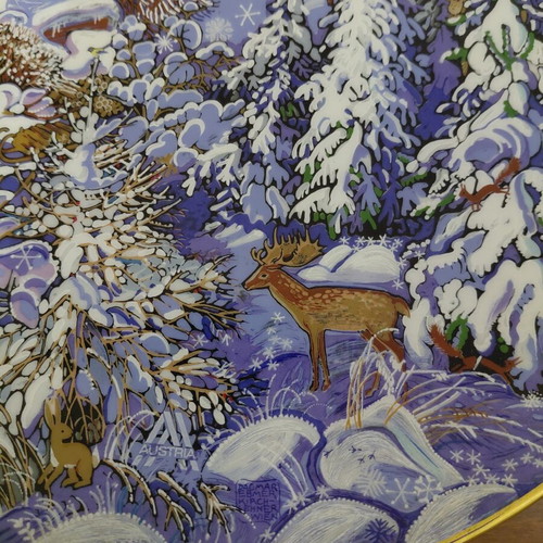 Dagmar Ebmer-Kirchlehner Winter 1982 porcelain decorative plate, limited edition