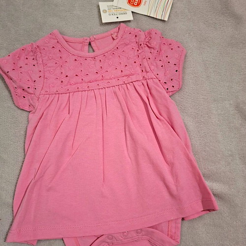 Cool club pink baby dress bodysuit size 62 for 1-3 months, new