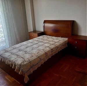 Κρεβάτι με στρώμα και 2 κομοδίνα