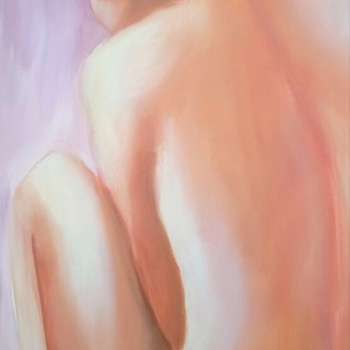 Oil painting on canvas 50x60 cm "Eva" new