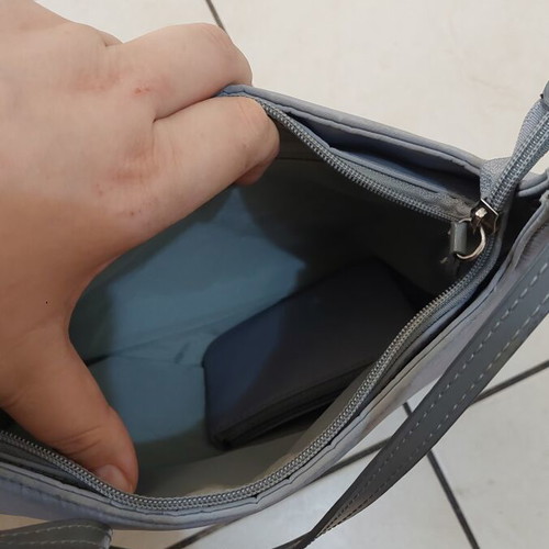 Francesco shoulder bag with wallet used, gray