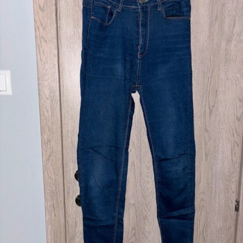 Women's elastic denim pants like new, size M 38 10, blue