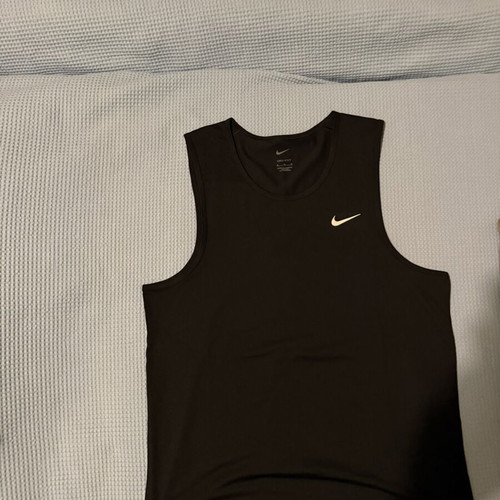 Nike Black Sports Shirt with Dri-FIT Technology and Reflective Logo