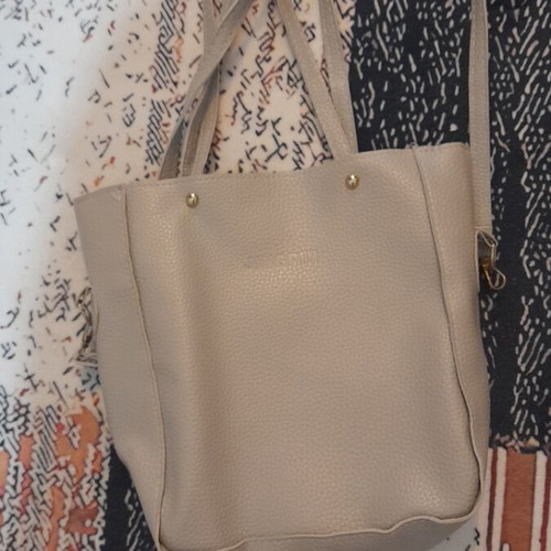 Women's shoulder bag new, gray, artificial leather