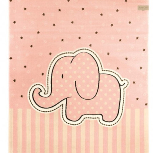 Saint Clair baby room rug and curtain used, pink