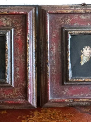 Pair of Italian oil painting portraits like new