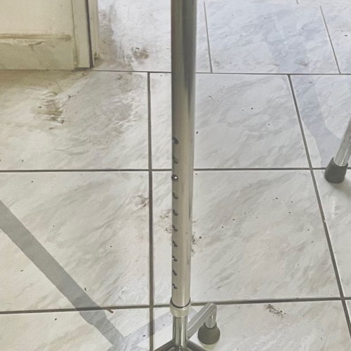 Folding four-legged inox walking stick new