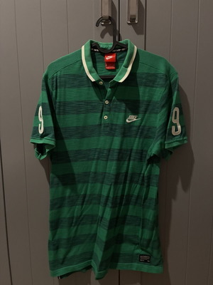 Nike Polo Shirt Football Club size M like new, green and white