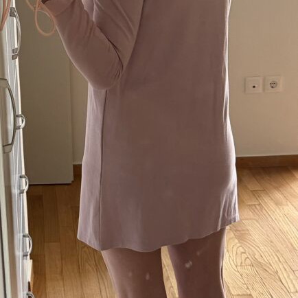 Mini dress long sleeve with ruffles Bershka size M used, pink