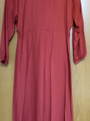 Benetton burgundy dress long sleeves alpha line size L