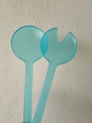 Altis salad spoon set, turquoise, 28cm