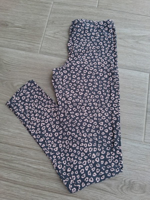 Benetton leggings like new, size 14 years, grey and pink