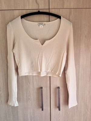 Monki crop top white-cream like new, size S