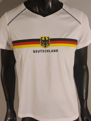 Crivit sports shirt used, white with Germany colors, size L