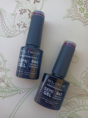 Elixir Professional ημιμόνιμα βερνίκια gel, σετ 2 σε αποχρώσεις 566 και 867