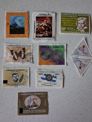 Γραμματόσημα Ελ Σαλβαδόρ vintage μεταχειρισμένα, συλλογή 10 τεμαχίων