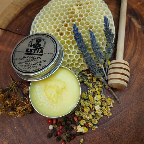 Beeswax cream for muscle pains and cold 50ml new