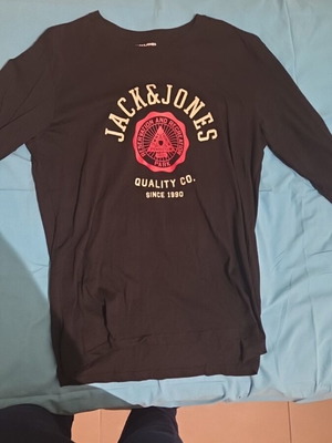 Jack & Jones long-sleeve shirt new, size XL, black and white