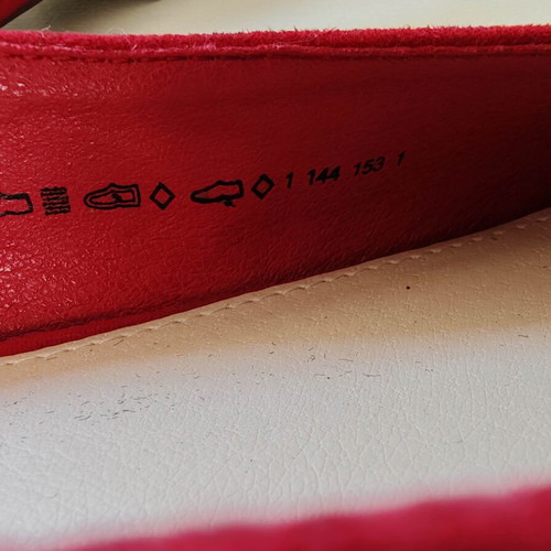 Red ballerina flats, size 40, 25 cm insole