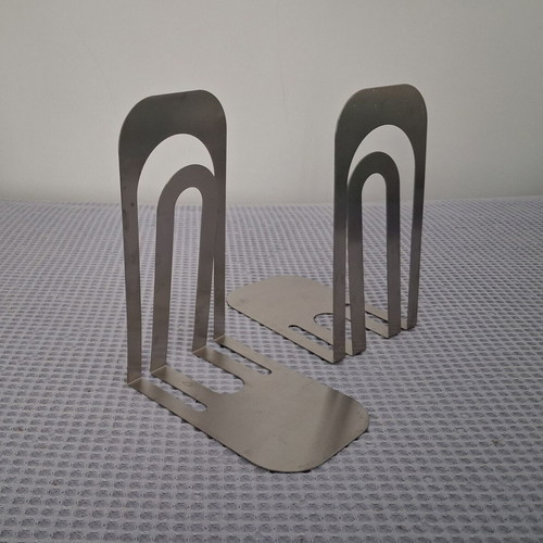 Bookends silver color, set of 2, like new