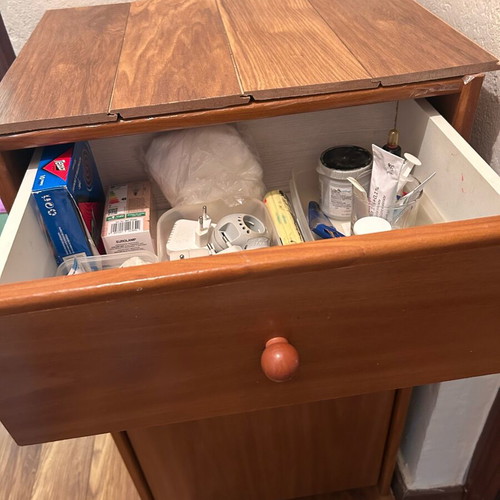Wooden storage cabinet like new