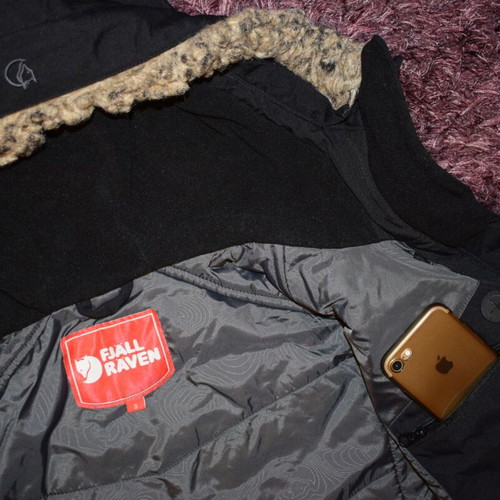 Fjallraven NUUK parka woman size S like new, black and blue