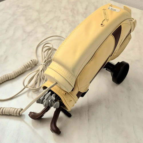 Vintage Golf Bag Telephone used, retro 1980s novelty phone