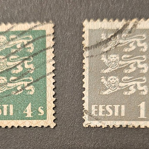 Estonia stamps used 1940 and 1928, set of 2