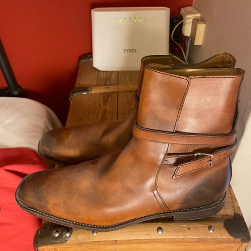 Men's leather boots new, size 44, Made in Italy Tuscany