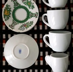 Bavaria coffee saucers used, set of 4 with cups