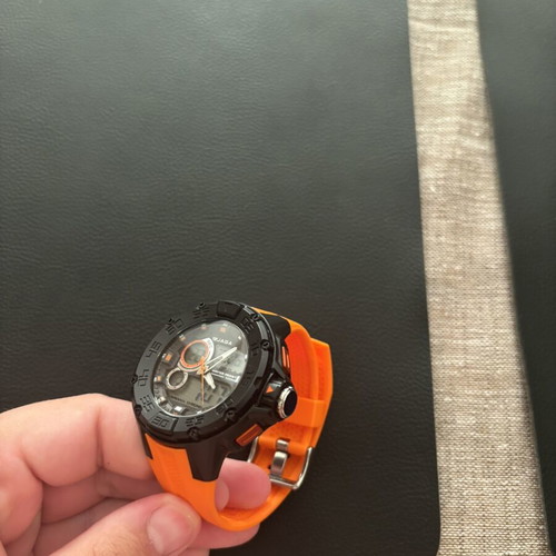 Jaga wristwatch like new, water resistant, orange