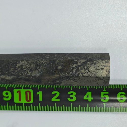 Natural Pyrite Tower on Black Schist 9cm like new