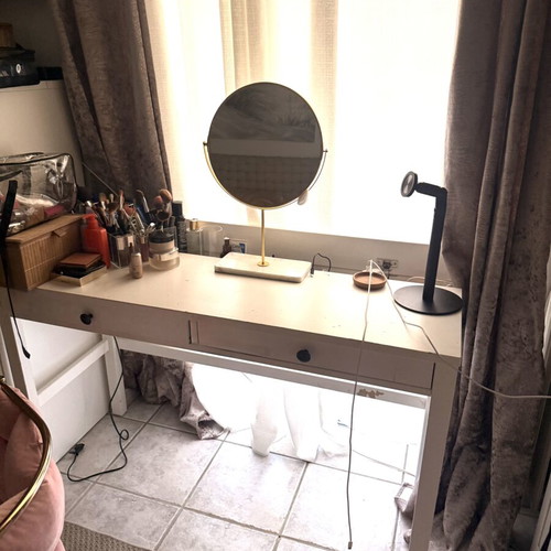 Hemnes white desk Ikea used with two drawers 120x47cm