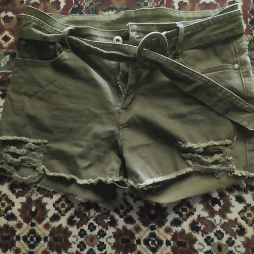 Fullah Sugah shorts like new, elastic, green