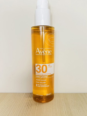 Avene Satin Finish Sun Oil SPF30 200ml new