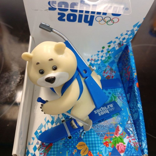 Mascot of the 2014 Winter Olympic Games new, white bear